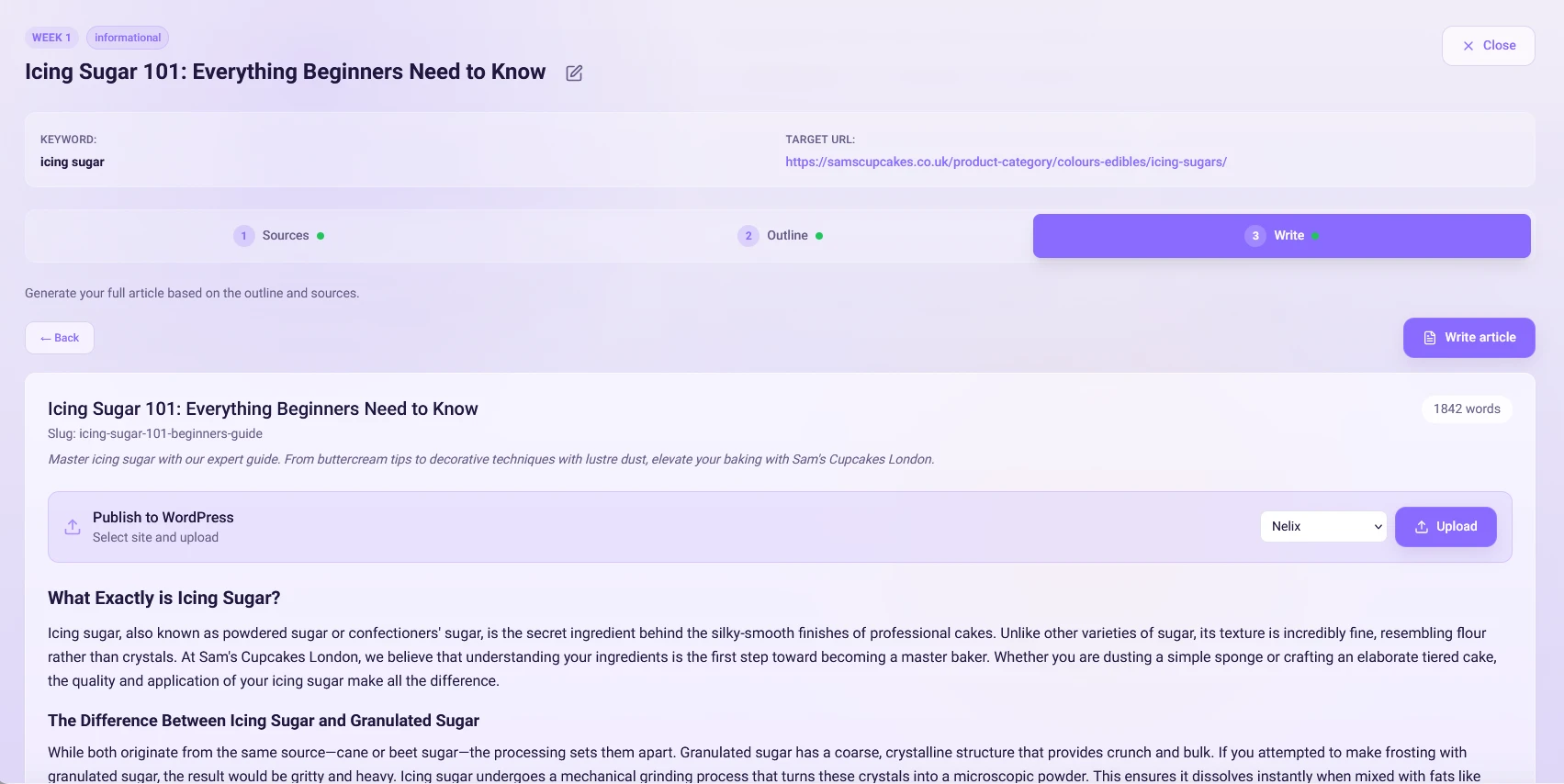One-click publish to WordPress and Shopify